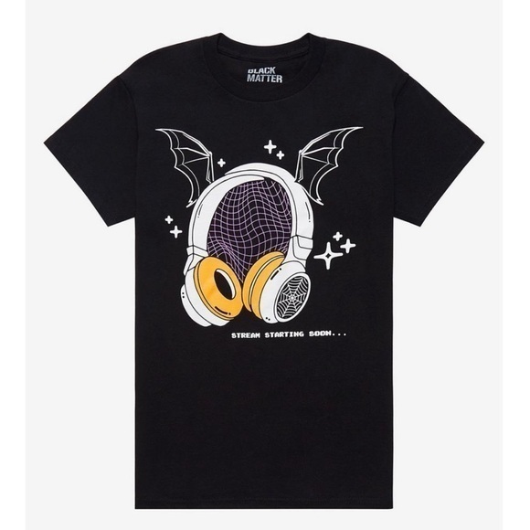 Hot Topic Tops - BLACK MATTER (HOT TOPIC) Bat Ears Headset Halloween T-Shirt size various